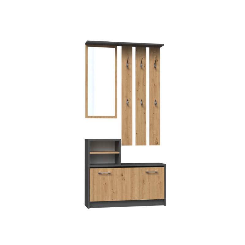 GARDEROBA - ANTRACYT/ DĄB ARTISAN GARDEROBA - ANTRACYT/ DĄB ARTISAN