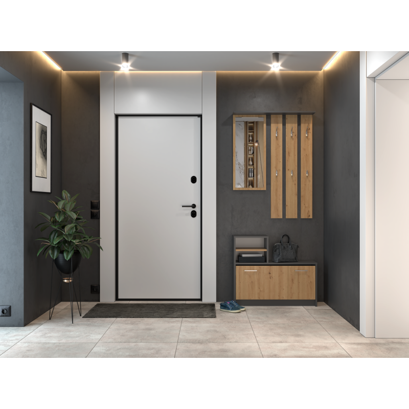 GARDEROBA - ANTRACYT/ DĄB ARTISAN