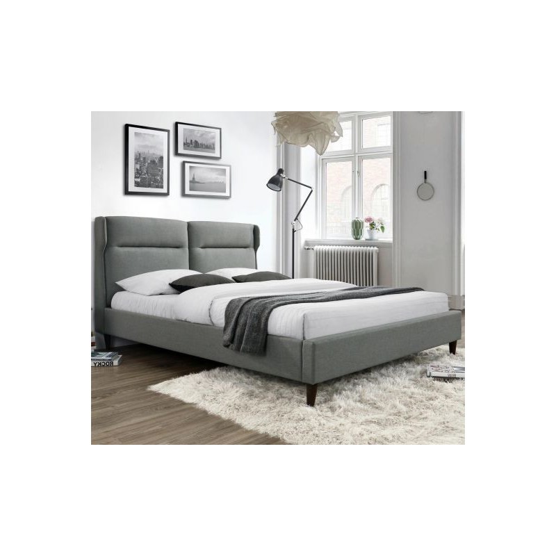 Łóżko tapicerowane SIRMIONE 160x200 szare