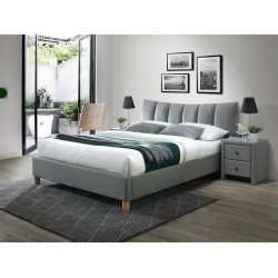 Łóżko tapicerowane ROVIGO 160x200 szare