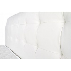 Łóżko pikowane CERVIA 160x200 białe ekoskóra
