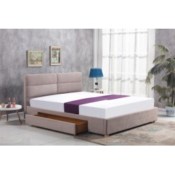 Łóżko tapicerowane MEDIOLAN 160x200 z szufladą beżowe