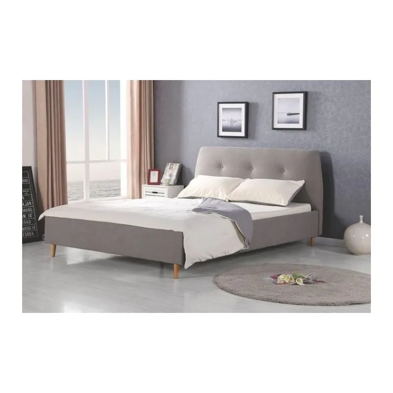 Łóżko tapicerowane DESIO 160x200 szare