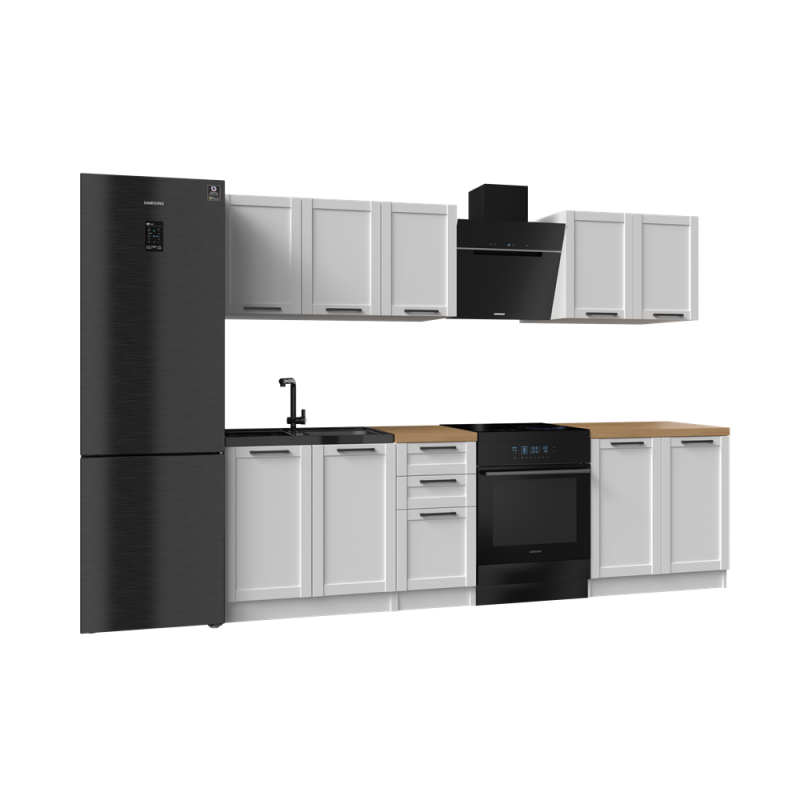 ZESTAW MEBLI KUCHENNYCH SET 200 BIEL DĄB ARTISAN RAMIAK ZESTAW MEBLI KUCHENNYCH SET 200 BIEL DĄB ARTISAN RAMIAK