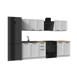 ZESTAW MEBLI KUCHENNYCH SET 200 BIEL DĄB ARTISAN RAMIAK