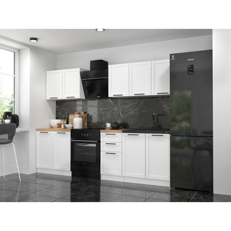 ZESTAW MEBLI KUCHENNYCH SET 200 BIEL DĄB ARTISAN RAMIAK