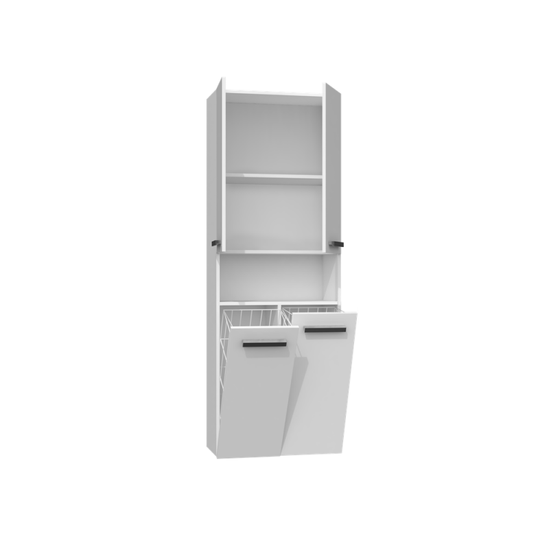 SZAFKA ŁAZIENKOWA NEL DK 2K 60CM - BIEL POŁYSK