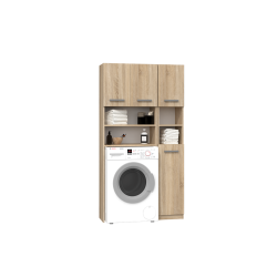 ZESTAW ŁAZIENKOWY MARPOL REGAŁ SZAFKA SŁUPEK DĄB SONOMA