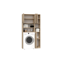 ZESTAW ŁAZIENKOWY MARPOL REGAŁ SZAFKA SŁUPEK DĄB SONOMA