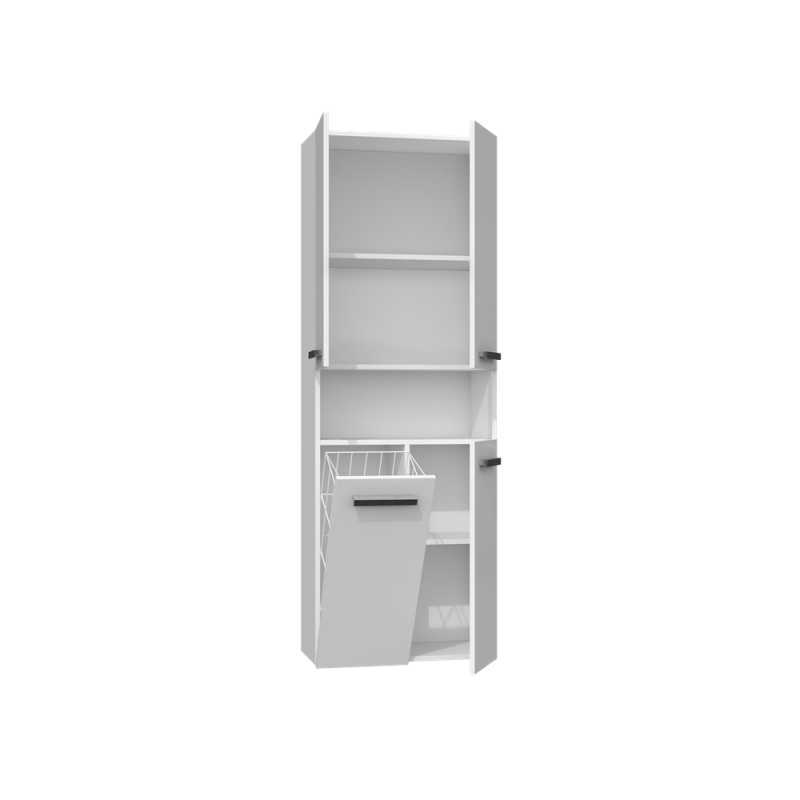 SZAFKA ŁAZIENKOWA NEL DK 1K 60CM - BIEL POŁYSK