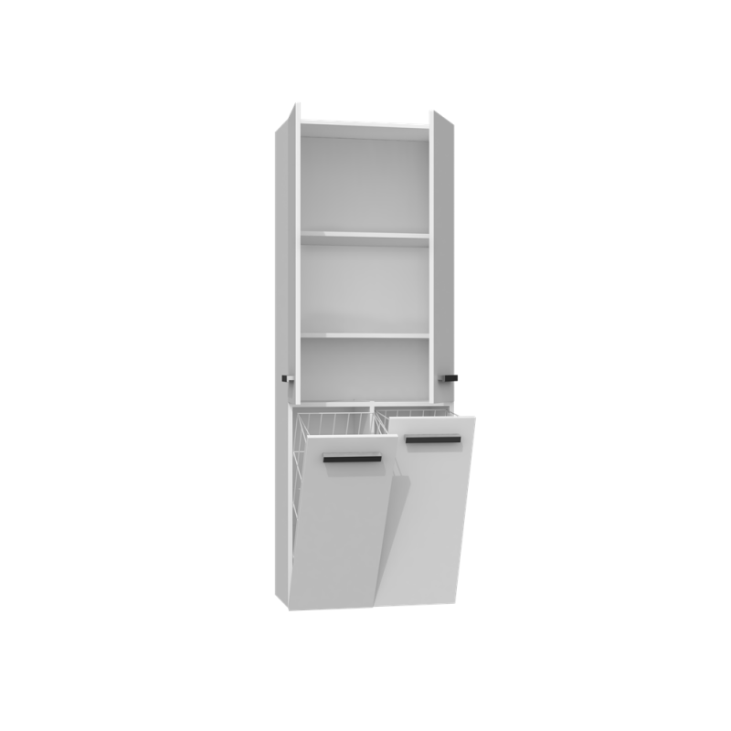 SZAFKA ŁAZIENKOWA NEL DD 2K 60CM - BIEL MAT