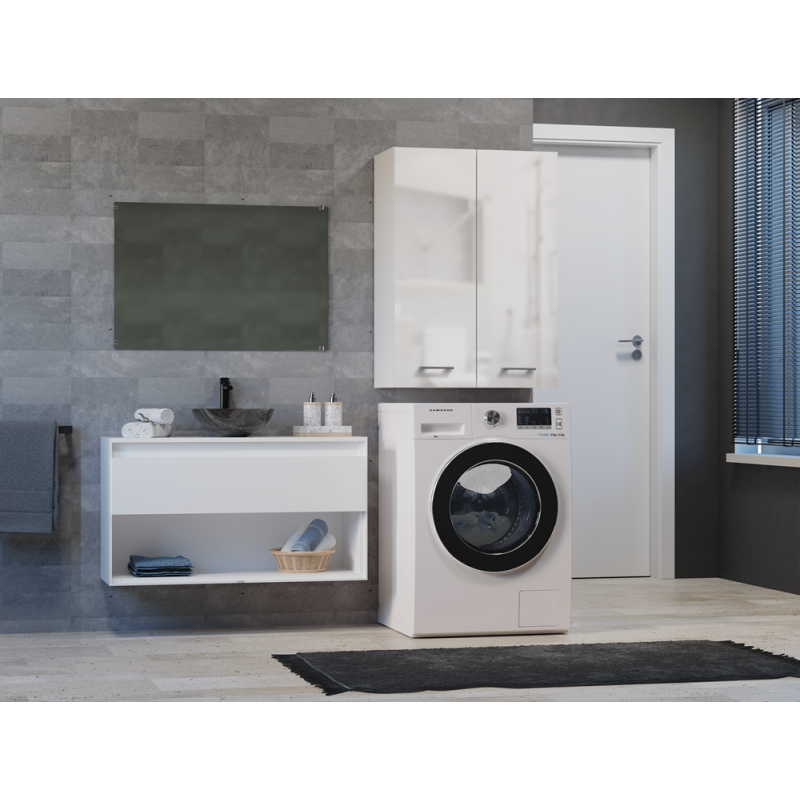 SZAFKA NAD PRALKE POLA MINI DD BIEL POŁYSK