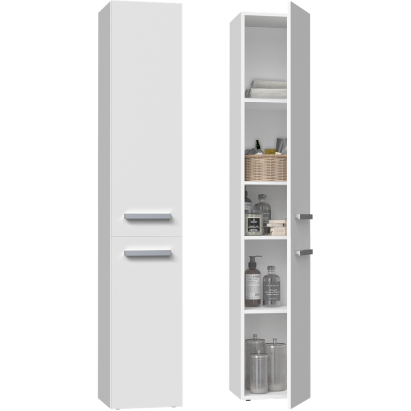 SZAFKA ŁAZIENKOWA REGAŁ SŁUPEK NEL II BIAŁY MAT