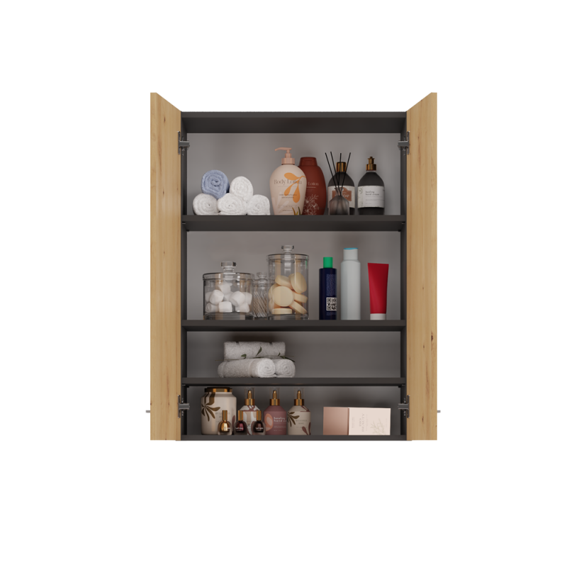 SZAFKA NAD PRALKE POLA MINI DD ANTRACYT - DĄB ARTISAN