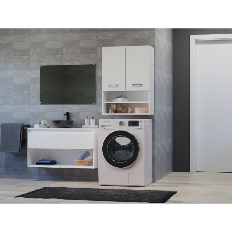 SZAFKA NAD PRALKE POLA MINI DK BIEL MAT