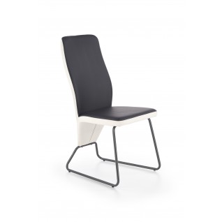 K300 krzesło tył - biały, przód - czarny, stelaż - super grey
