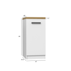 SZAFKA KUCHENNA DO ZESTAWU 45CM BIEL DĄB ARTISAN SZAFKA KUCHENNA DO ZESTAWU 45CM BIEL DĄB ARTISAN