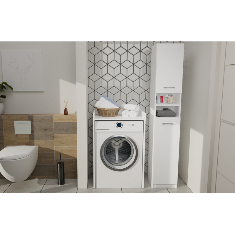 SZAFKA ŁAZIENKOWA NA PRALKE POLA NP -  BIEL