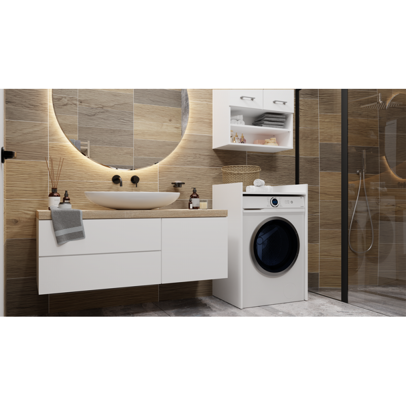 SZAFKA ŁAZIENKOWA NA PRALKE POLA NP -  BIEL