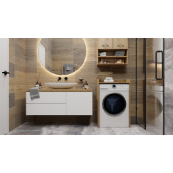 SZAFKA ŁAZIENKOWA NA PRALKE POLA NP -  DĄB ARTISAN