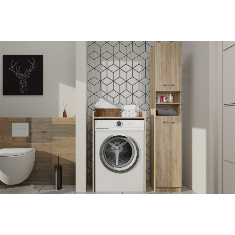 SZAFKA ŁAZIENKOWA NA PRALKE POLA NP -  DĄB SONOMA