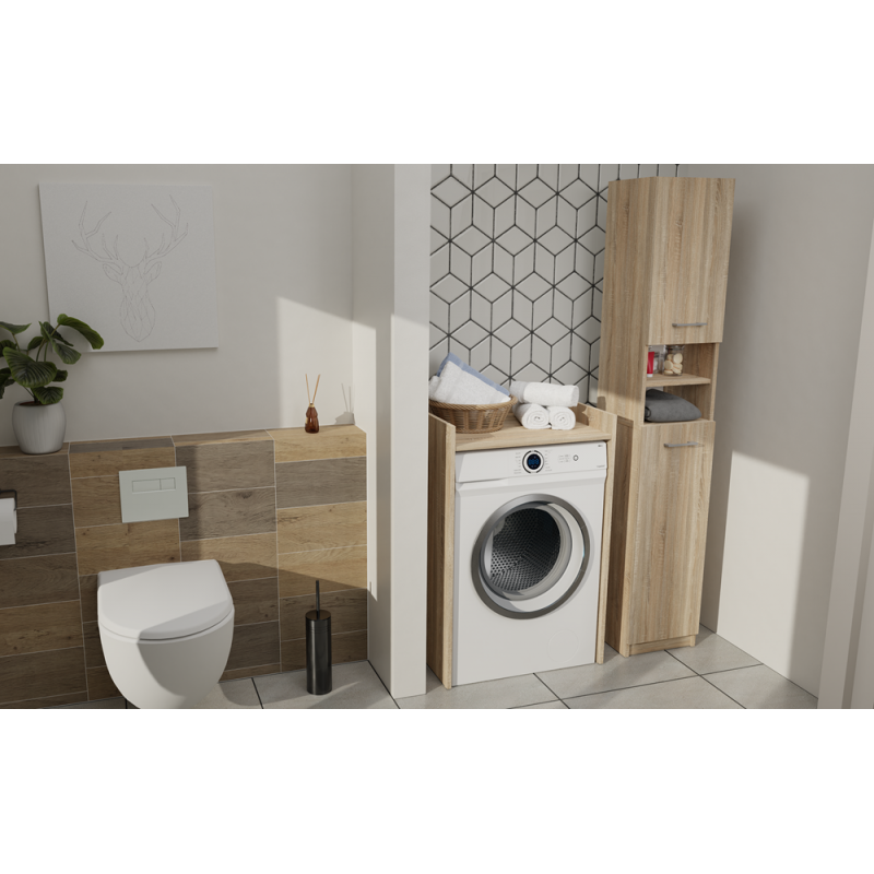 SZAFKA ŁAZIENKOWA NA PRALKE POLA NP -  DĄB SONOMA