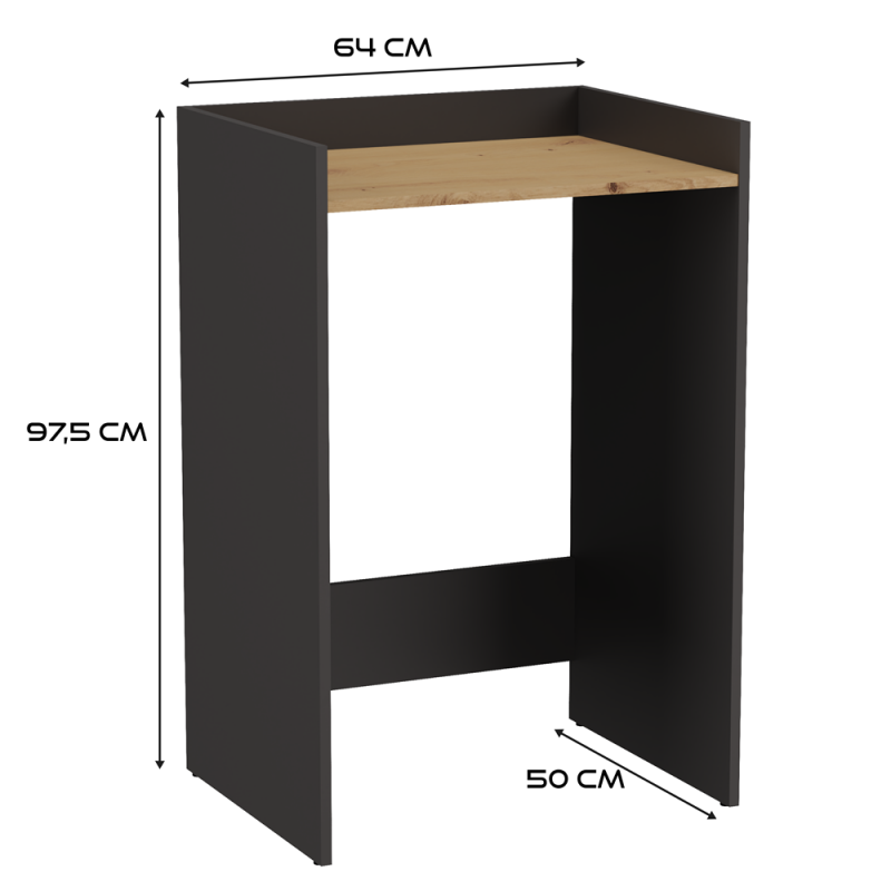 SZAFKA NA PRALKE POLA NP -  ANTRACYT/DĄB ARTISAN