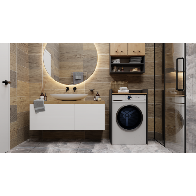 SZAFKA NA PRALKE POLA NP -  ANTRACYT/DĄB ARTISAN