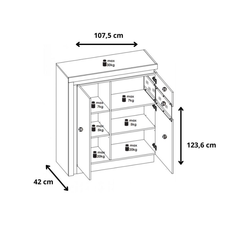 Witryna Lyon jasny Typ LYOV04P 2D