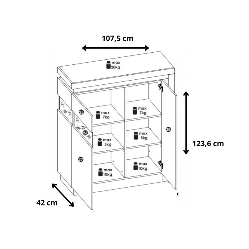 Witryna Lyon jasny Typ LYOV04L 2D