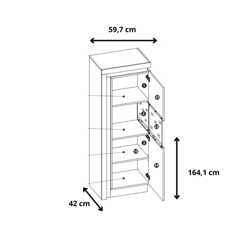 Witryna Lyon jasny LYOV01P 1D