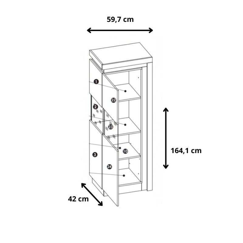 Witryna Lyon jasny LYOV01L 1D