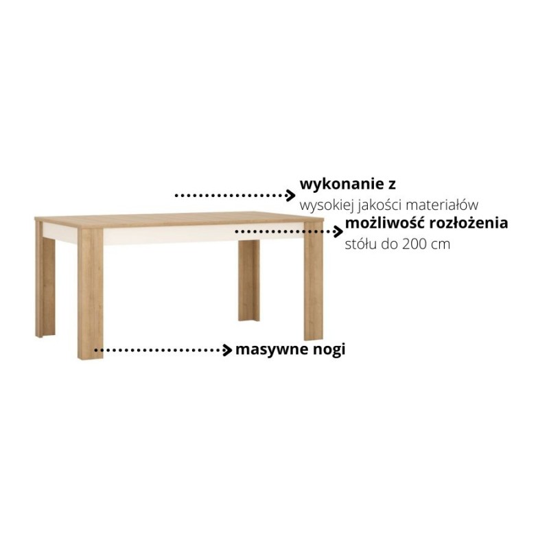 Stół rozkładany Lyon jasny LYOT04