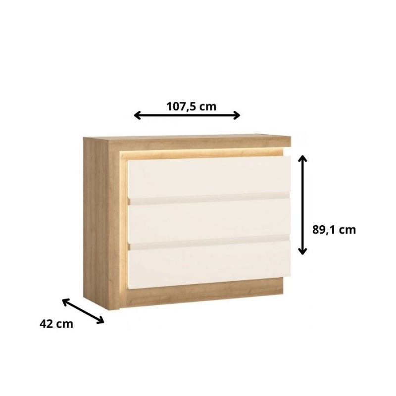 Komoda Lyon jasny LYOK04 3S