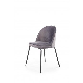 K314 krzesło nogi - czarne, tapicerka - c. popielaty (1p 2szt)