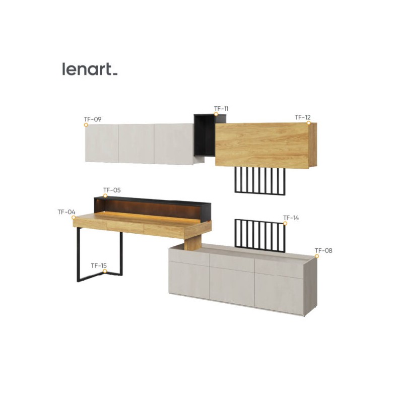 Nowoczesny zestaw do pokoju młodzieżowego Teen Flex SET-01