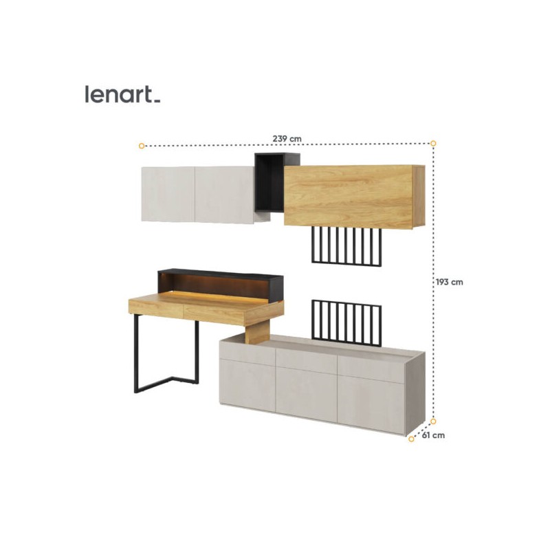 Nowoczesny zestaw do pokoju młodzieżowego Teen Flex SET-02