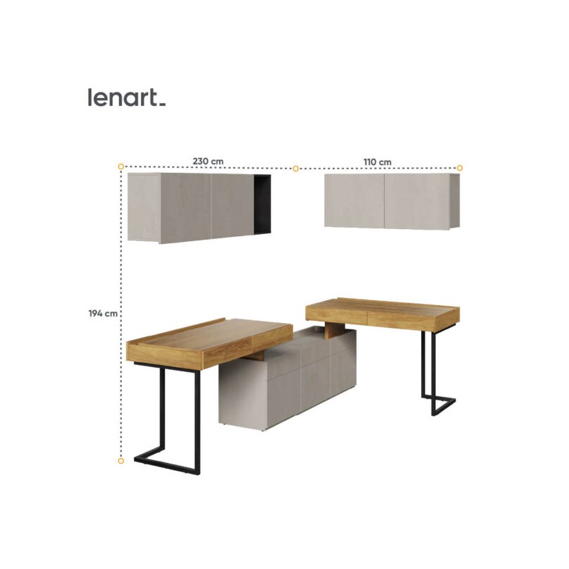 Nowoczesny zestaw do pokoju młodzieżowego Teen Flex SET-08B