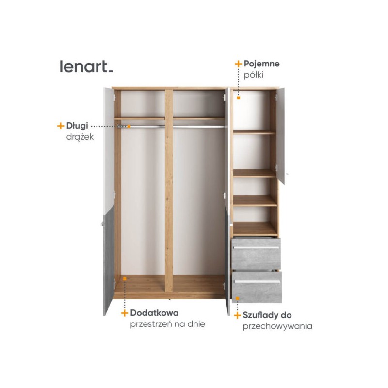 Szafa Plano PN-01 Lenart Meble Kolekcja Plano