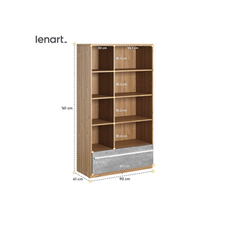 Regał Plano PN-03 Lenart Meble Kolekcja Plano