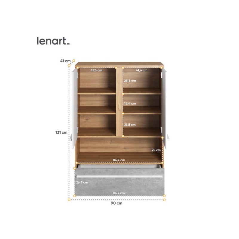 Regał Plano PN-04 Lenart Meble Kolekcja Plano