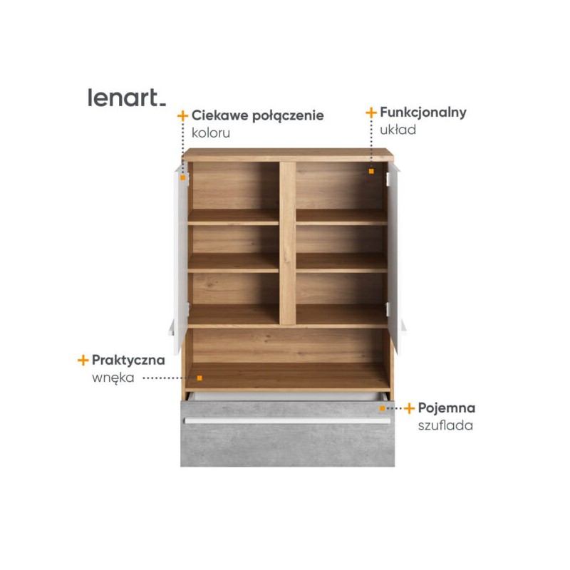 Regał Plano PN-04 Lenart Meble Kolekcja Plano