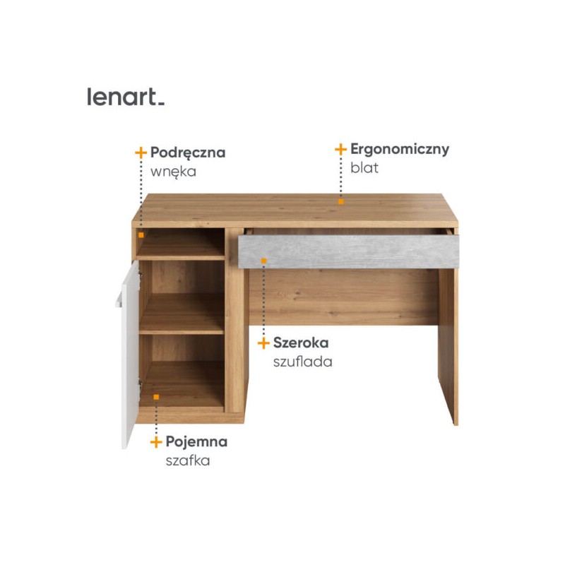 Biurko Plano PN-06 Lenart Meble Kolekcja Plano