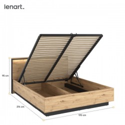 Łóżko z oświetleniem Quant QS-02 (160) Lenart