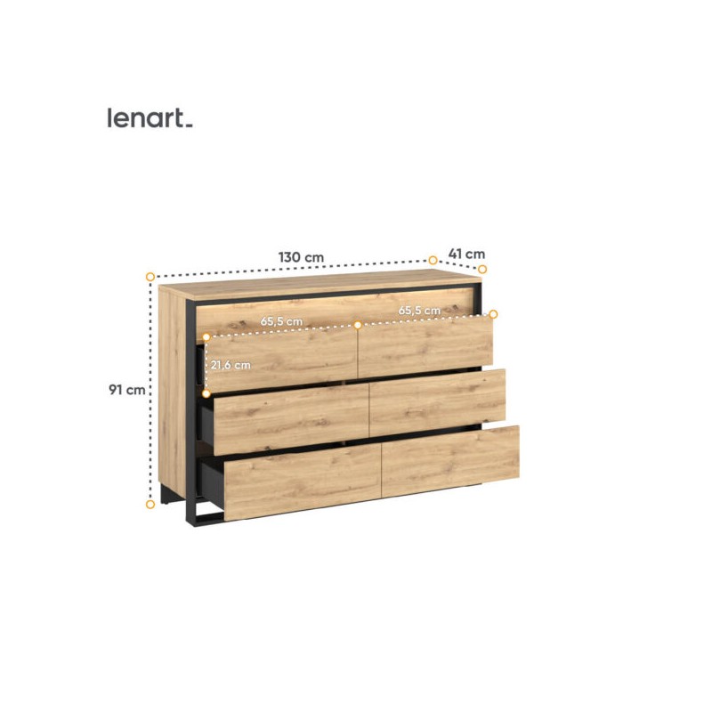 Komoda z oświetleniem Quant QS-04 Lenart Kolekcja Quant