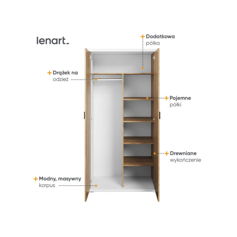 Szafa dwudrzwiowa Simi MS-02 Lenart Meble