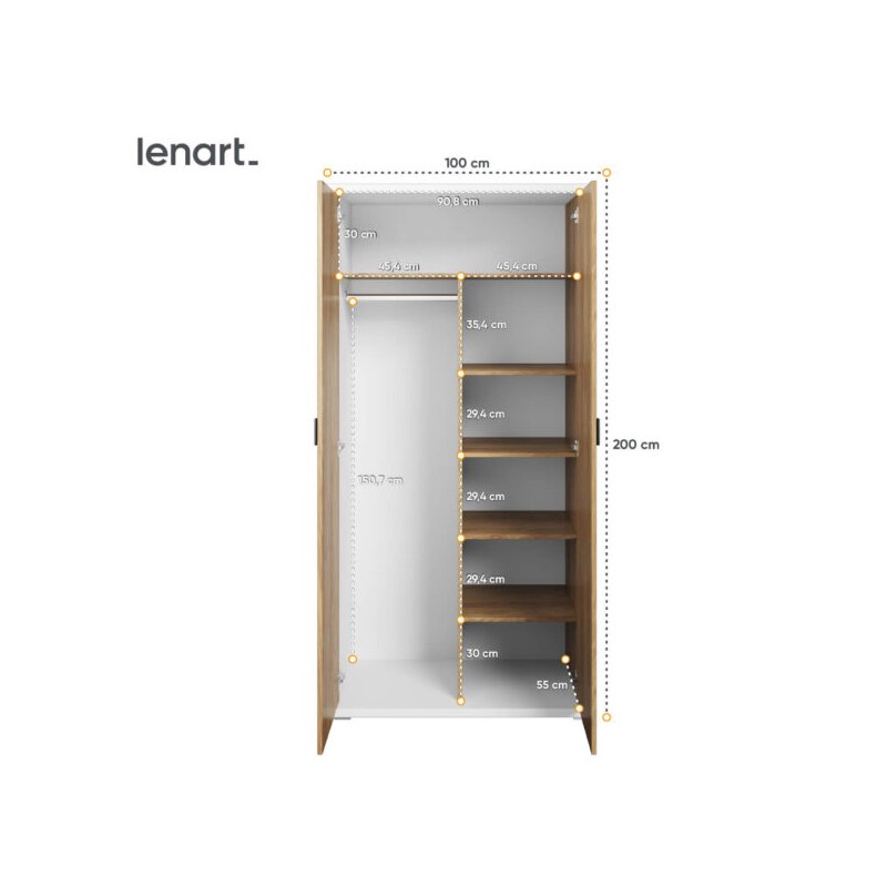Szafa dwudrzwiowa Simi MS-02 Lenart Meble