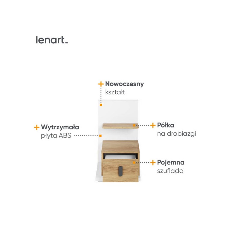 Szafka nocna Simi MS-08P Lenart Meble