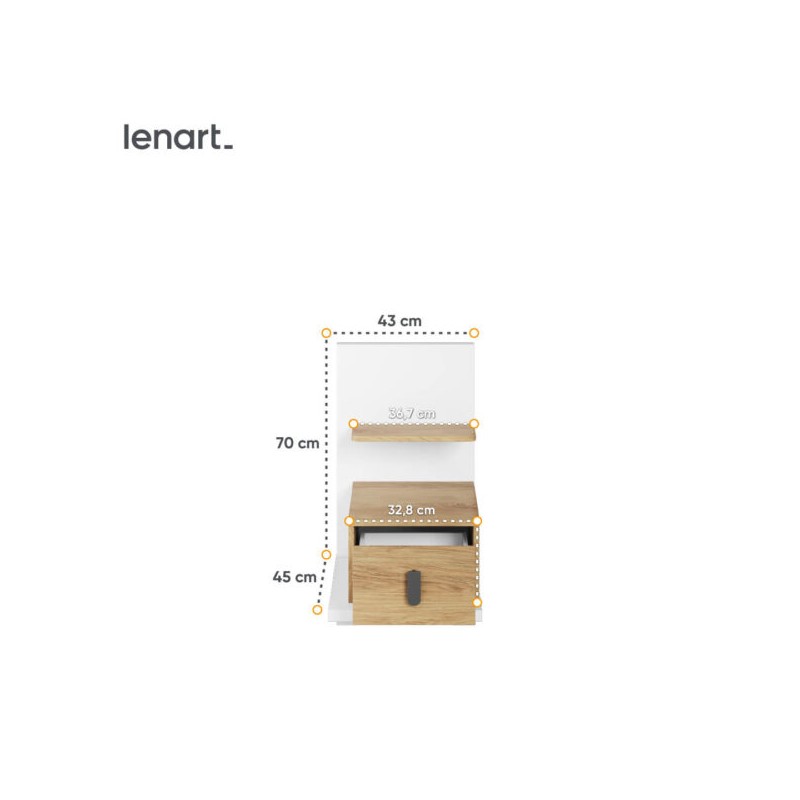 Szafka nocna Simi MS-08P Lenart Meble