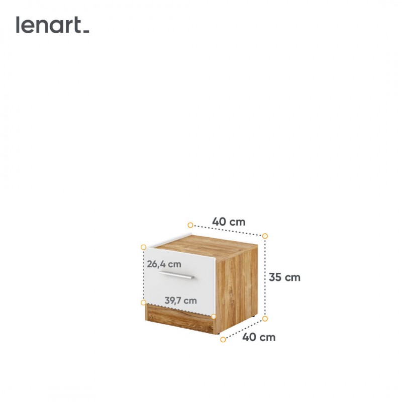 Szafka nocna lewa Dentro DT-03L Lenart Kolekcja Dentro